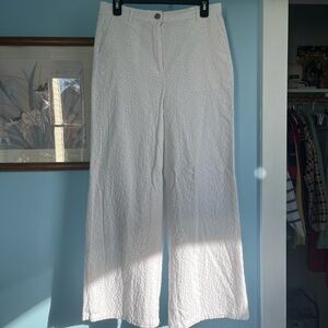 White Eyelet Lined Pants